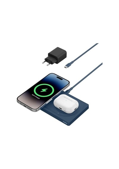 Belkin Wiz019vfbl-apl Boostcharge Pro 2 In 1 Magsafe 15w Kablosuz