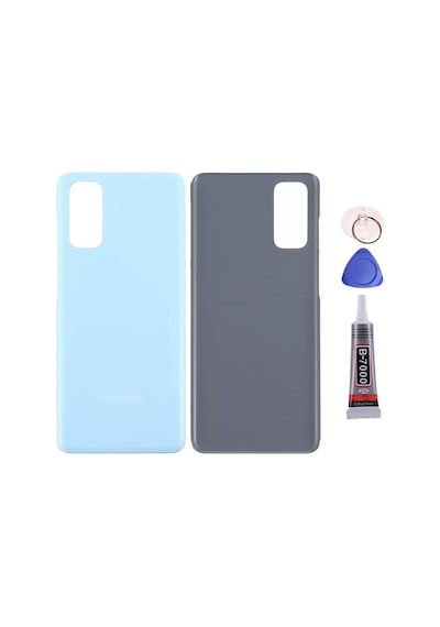Samsung S20 Mavi Uyumlu Arka Kapak Batarya Kapağı Pil Kapağı Yapışkan Ve Sökme Aparatıyla Beraber Full Set Mavi