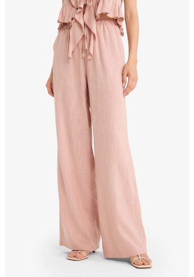 DeFacto Pantolon Wide Leg Çift Cepli Normal Bel Standart Boy D1009AX25SPBR479