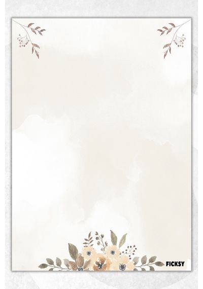 A5 Çiçek Bloknot Çizgisiz Defter - 50 Yaprak - Memopad - Notepad - Not Defteri - Not Kağıdı - 0866 Çok Renkli