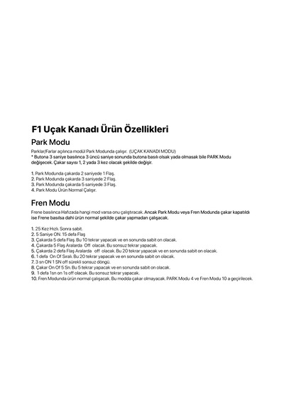 F1 Uçak Kanadı Fren Çakar Modülü