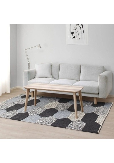 Ikea Kollund El Dokuması Halı 170 X 240 Cm Gri - Koyu Gri