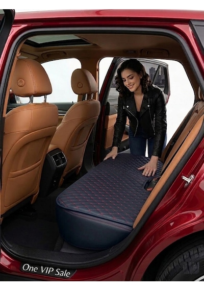One Vıp Sale Mini Cabrio Kumaş 2li Deri Kaplama Koltuk Minderi Siyah Kırmızı Model:onevipsaleminder646