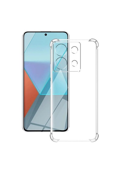 Xiaomi Redmi Note 13 5g Kapak Kamera Korumalı Airbag Antishock Köşe Korumalı Şeffaf Silikon Kılıf