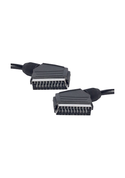Powermaster 1.2 Metre Poşetli 7 Mm Siyah Scart Scart Kablo