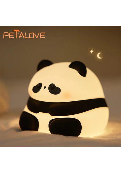 Panda Gece Lambası Yeniden Edilebilir Lamba Hediye Led Silikon Lamba Sevimli Huahua A