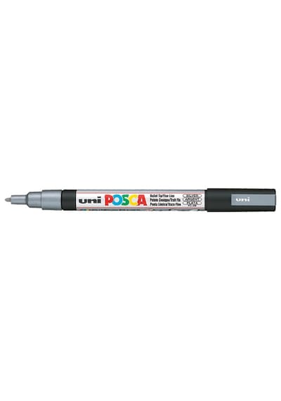 Uni-ball Markör Boyama Posca Su Bazlı Poster 0.9-1.3 Mm Gümüş Pc-3m Çok Renkli