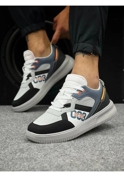Boulder 5334 Numara 41 Sneaker Erkek Spor Ayakkabı Beyaz İndigo Beyaz - Gri - İndigo