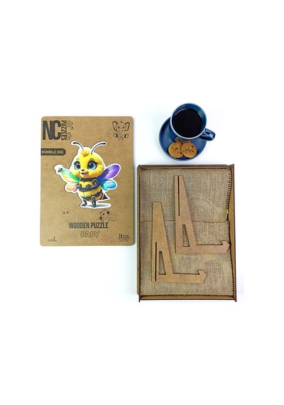 Ncpuzzles Bumble Bee, 14 Parça Ahşap Yapboz Bul Tak Puzzle
