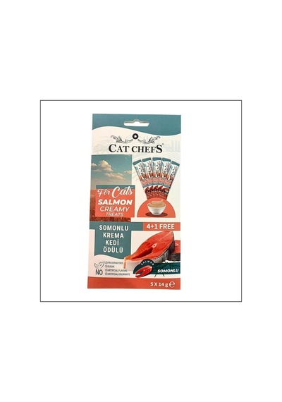 Cat Chef Somonlu Krema Kedi Ödülü 5x14gr