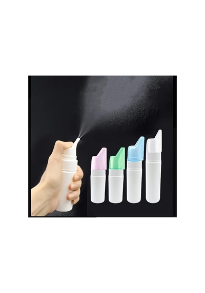 Haomıng 70ml İnce Sis Püskürtmeli Taşınabilir Burun Yıkama Şişesi+500ml Burun Yıkama Serumu Set