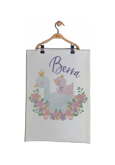 Pia Baby Gl 2203 Isme Özel Bebek Battaniye Yastık Seti Krem