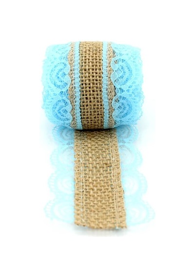 Dantelli Jüt Kurdele. 5.5 Cm X 2 Mt - Mavi