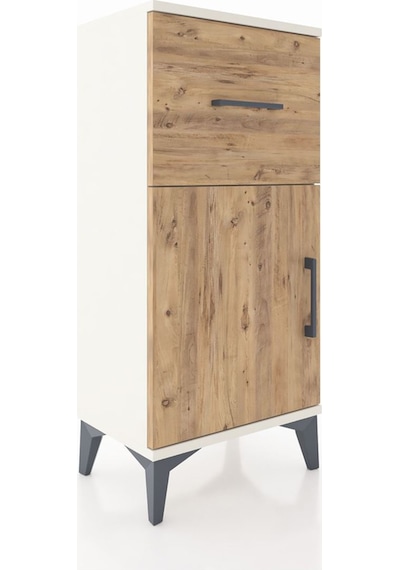 Arges Komodin Tek Raflı Tek Çekmeceli Tek Kapaklı 44x30x96 Ay... Aytaşı