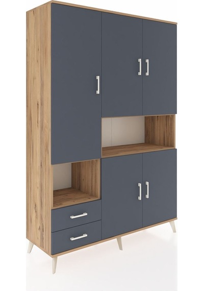 Hyperion Dolap 10 Raflı 2 Çekmeceli 5 Kapaklı 132x44x195 Çam-antrasit/antrasit Antrasıt/antrasıt Hyperion Dolap 10 Raflı 2 Çekmeceli 5 Kapaklı 132x44x195 Çam-antrasit/antrasit Antrasıt/antrasıt
