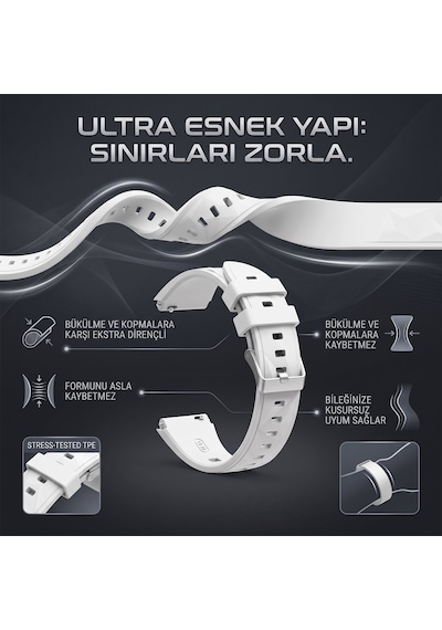 Caseonn Fossil Gen 5e 42mm Kordon Prizma Tokalı Spor Silikon Kayış Turuncu