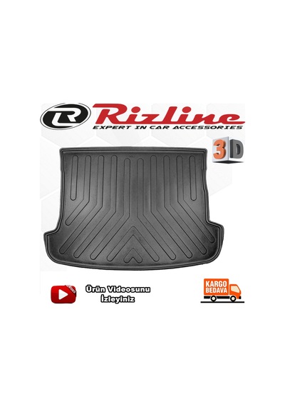 Toyota Uyumlu verso 3D Bagaj Havuz Paspas Siyah 2004-2009 Arası Rizline N11.4088