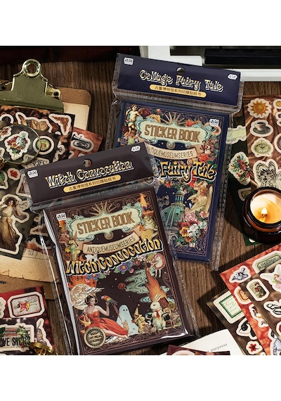 Vintage Tarz Sticker Defteri - Bullet Journal Ve Scrapbook İçin 45 Yaprak Çok Renkli