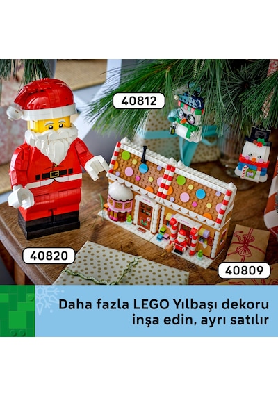LEGO® Kardan Adam Süsleri 40812 – 6+ Yaş Çocuklar için 2 Kardan Adam Figürü İçeren Yılbaşı Ağacı Süsü Oyuncak Yapım Seti (168P)