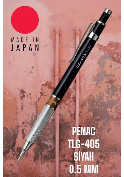Tlg-405 Mekanik Kurşun Kalem, 0.5 Mm, Siyah, Ergonomik Kauçuk Tutma