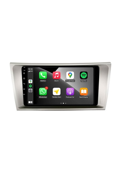 Toyota Camry Araç Multimedya Android Ekran Carplay Navigasyon Double Teyp 4+64 9" 06-11 Silver Blueway