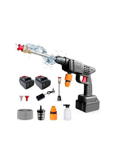 Tst-2507cw Car Washing Şarjlı Basınçlı Araç Yıkama Tabancası Çift Bataryalı Oto Motosiklet Bisiklet Yıkama Makinesi Bahçe İlaçlama Makinesi