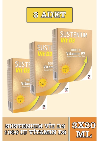 Sustenium Vitamin D3 1000 Iu Sprey 3 x 20 ML