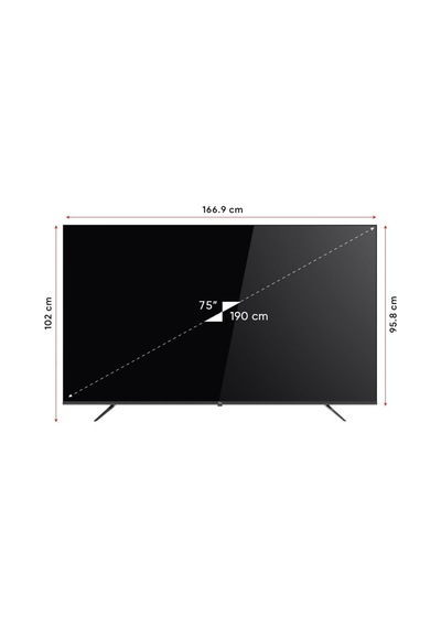Next YE-75EFSG7 4K Ultra Hd 75" 190 Ekran Uydu Alıcılı Google Smart Qled Tv - Outlet