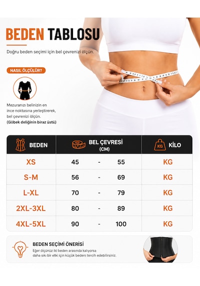 Inner Vision Sauna Etkili Termal Bel Korsesi Terletici Toparlayıcı Sıkılaştırıcı Korse Kemer Unisex