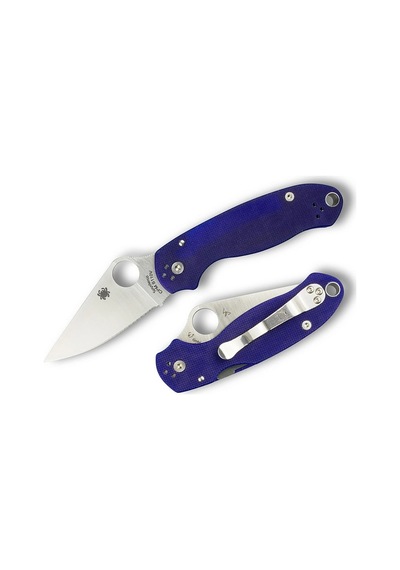 Spyderco Para 3 Dark Blue G-10 Cpm S110v Plainedge Kamp Çakı Mavi