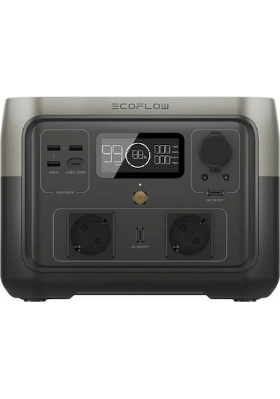 EcoFlow - RIVER 2 Max Taşınabilir Güç Kaynağı - 512Wh Kapasite, 2X500W (X-Boost 1000W) Çıkış