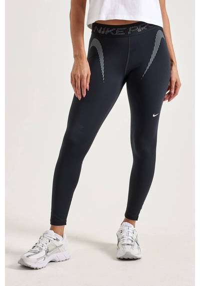 Nike Pro Dri Fit Training 7/8 Leggings With Mesh Detail Kadın Spor Tayt Siyah Siyah