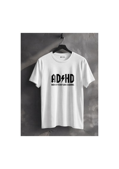 North Whiskers Adhd Highway To Hey Look A Squirrel Esprili Baskılı %100 Pamuklu T-shirt Beyaz - 874843522 Beyaz - 874843522 Beyaz