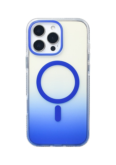 Apple Uyumlu iPhone 16 Pro Max Kılıf M-safe Şarj Özellikli Transparan Renk Geçişli Mkst Toros Kapak - Rose Pembe Pembe