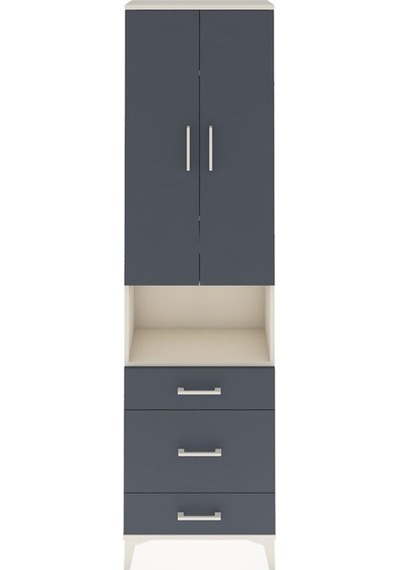 Arges Dolap 4 Raflı 3 Çekmeceli Tek Askılı 60x30x221 Aytaşı-a... Aytaşı