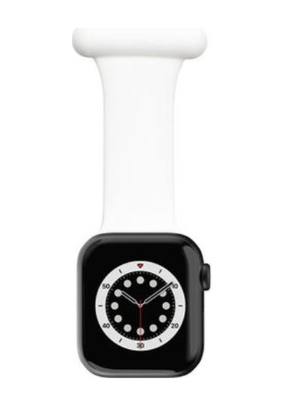 Apple Watch Uyumlu Ultra 49mm Kordon Krd-44 Silikon Strap Kayış - Beyaz