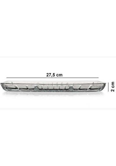 Paşabahçe Elegant Dikdörtgen Bölmeli Cam Kayık Tabak 27x16 Cm 54983 Şeffaf