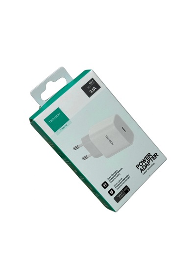 Techson 18w 3a Type-c Şarj Adaptörü Şarj Başlığı Beyaz Pdkc18