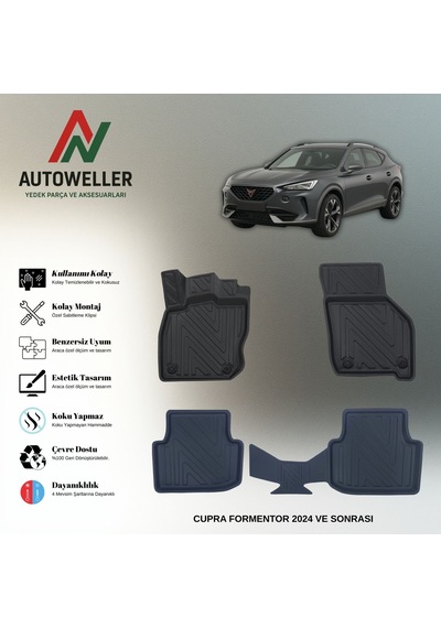 Cupra Formentor 2024 Sonrası Uyumlu Havuzlu Oto Paspas E-tsi