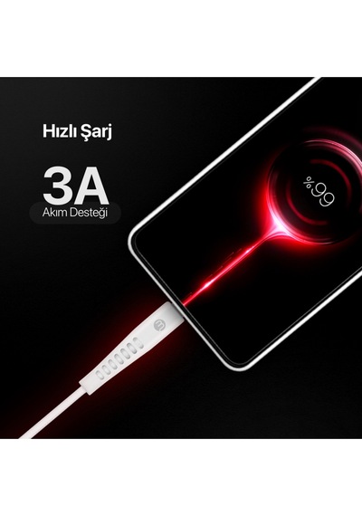 Mojue 3A/27W 300 CM USB-C Apple iPhoneUyumlu Lightning Şarj Kablosu