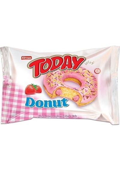 Today Donut Kek Çilekli 35 Gr. 24 Adet (1 Kutu)