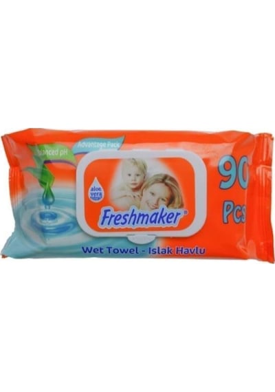 Freshmaker Islak Havlu Mendil - Alkolsüz - pH Dengelenmiş - Çiçeksi Kokular - 90 Adetlik 1 Paket