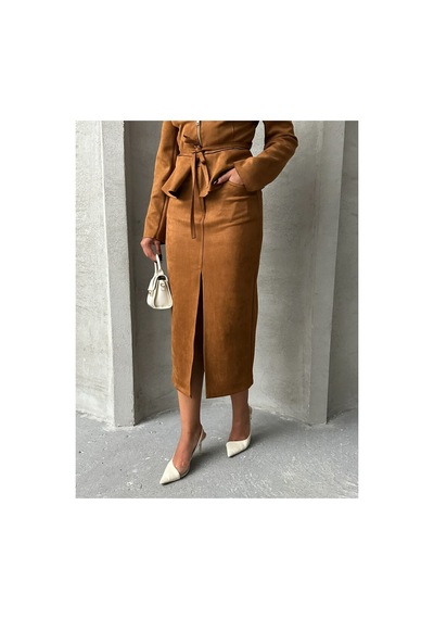 Verymoda Süet Etek F1761 Taba