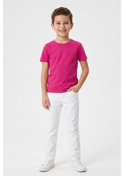 Kiagu Kısa Kol T-shirt Basic Terletmeyen Esnek Kumaş Pamuklu Mevsimlik Kısa Kol Erkek Çocuk Tsort Fuşya Kiagu Kısa Kol T-shirt Basic Terletmeyen Esnek Kumaş Pamuklu Mevsimlik Kısa Kol Erkek Çocuk Tsort Fuşya