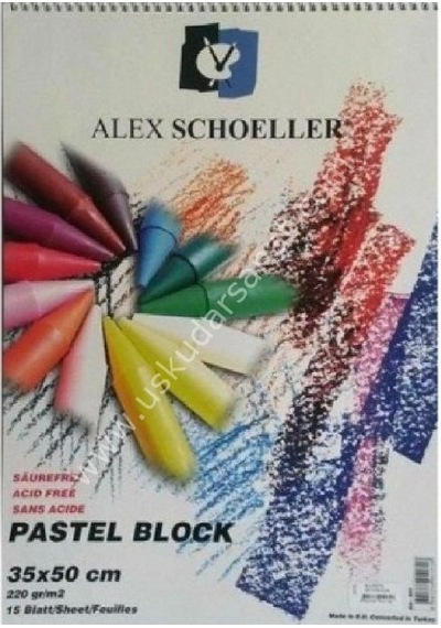 Alex Schoeller Fon Kartonu Pastel Block 15 Yp 35x50 220 Gr Spiralli