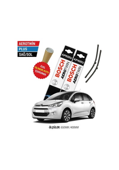 Citroen C3 2015 Model Silecek Takımı Ön Bosch Aerotwin Plus