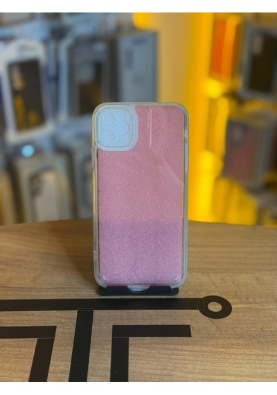 Apple Apple iPhone 11 Pro Max Uyumlu Parıltılı Desenli Renkli Şeffaf Silikon Kılıf