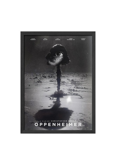 Oppenheimer Siyah Ahşap Çerçeveli Poster, Dekoratif Film Duvar Tablosu