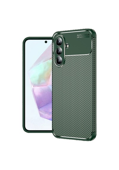 Adige Samsung Uyumlu Galaxy A57 Kılıf Negro Karbon Desen Silikon