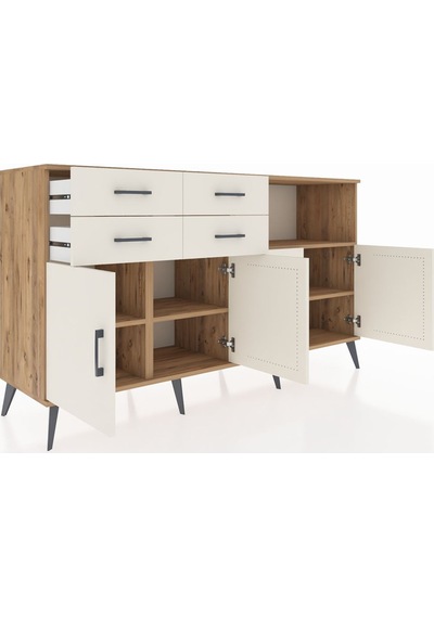 Hyperion Konsol 4 Raflı 4 Çekmeceli 4 Kapaklı 176x44x99 Çam-aytaş Çam-aytaşı Hyperion Konsol 4 Raflı 4 Çekmeceli 4 Kapaklı 176x44x99 Çam-aytaş Çam-aytaşı